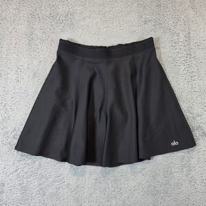 Alo Yoga Skort Women Small Black Flared Tennis Athletic Built in Shorts Stretch